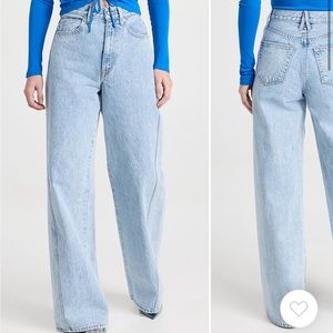 NWOT SLVRLAKE Eva Twisted Seam Wide Leg Jeans